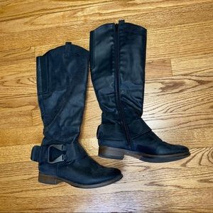 Crown Vintage Suede High Boots No Heel